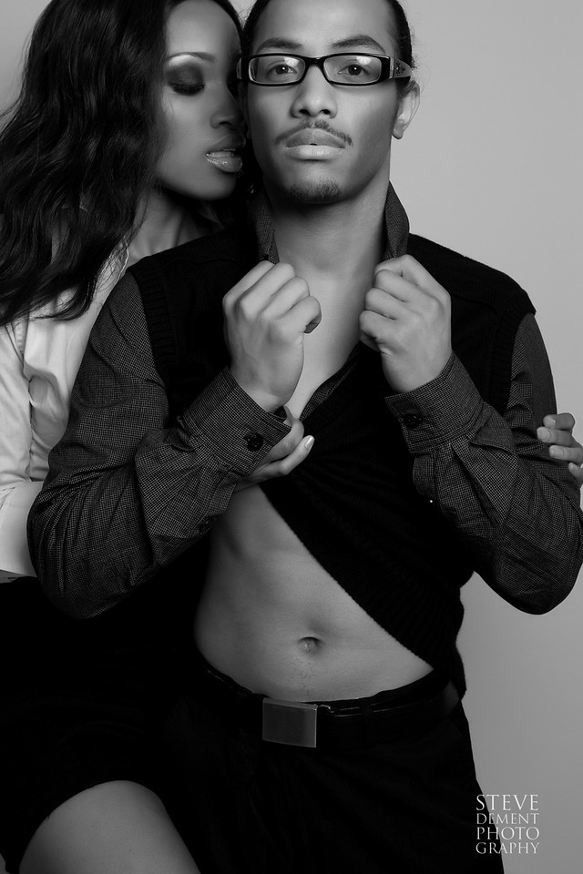 Female and Male model photo shoot of Jasmine_VanDyke and Kee Phillips by Steve DeMent, makeup by 987Beauty