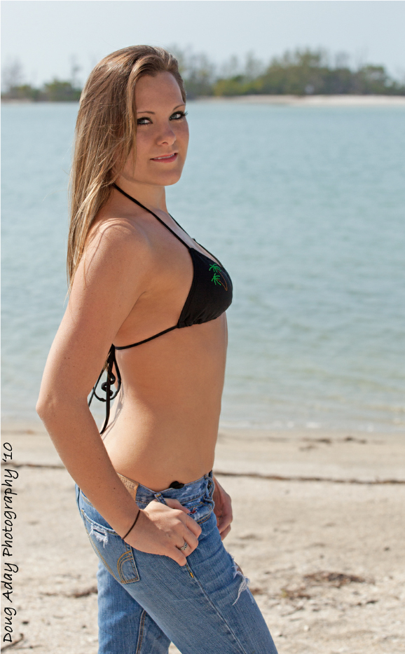 Female model photo shoot of Chelsea Sterling in Fort DeSoto Beach