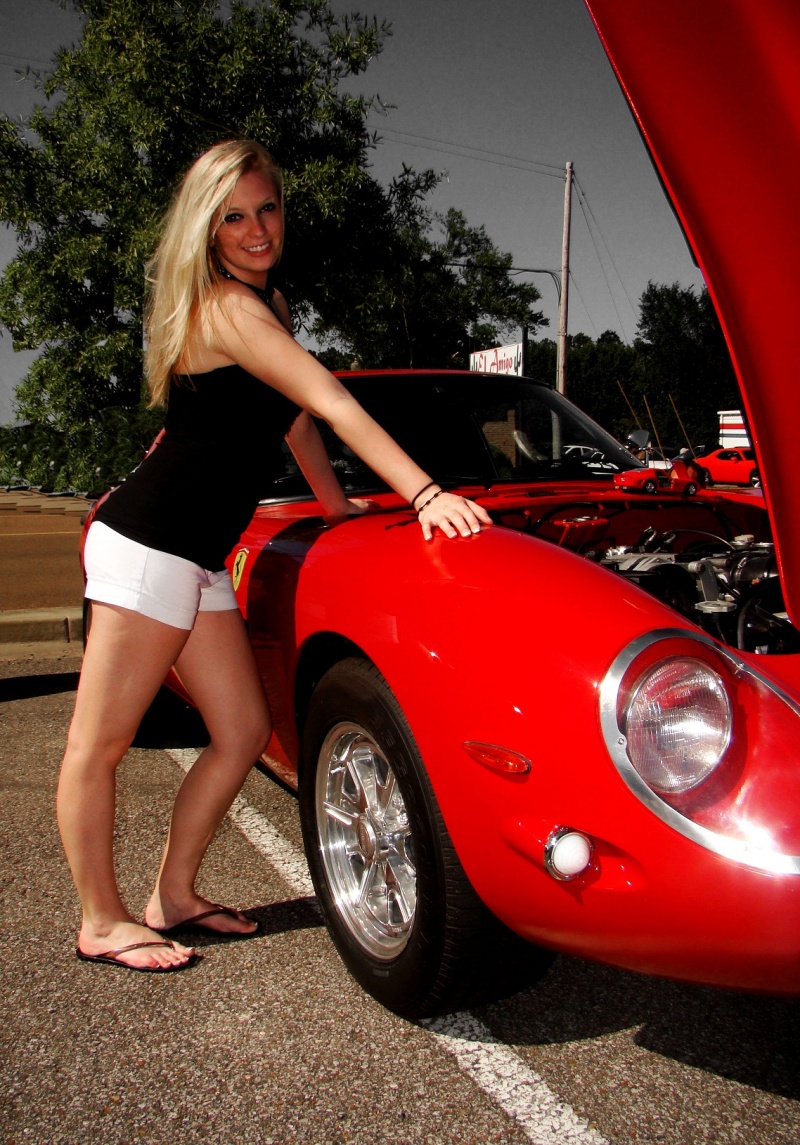 Female model photo shoot of Shelby E Belton in Olive Branch, MS May Fest Car Show