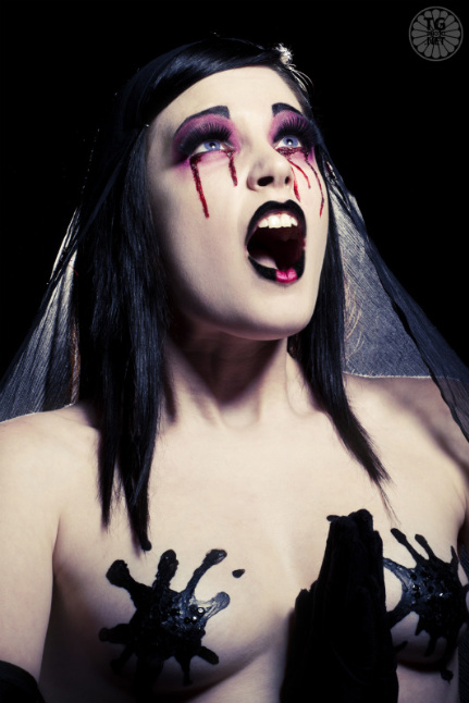 Female model photo shoot of LyssaLu by No Name Photographer, makeup by Shashonna Knecht FX