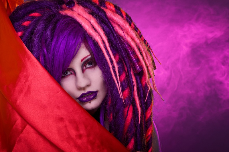 Female model photo shoot of VioletMorphine by Paul Stevens Photos in Studio