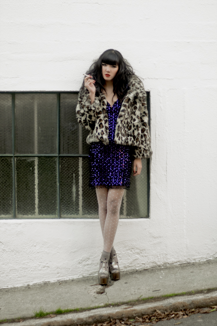 Female model photo shoot of Iris Chow by Jon  Buch , hair styled by Nicole Bradley