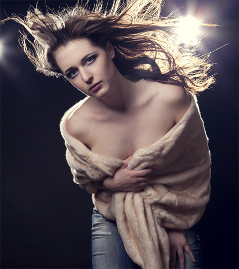 Female model photo shoot of Delicate Editing in London, Gainsborough Studios, UK