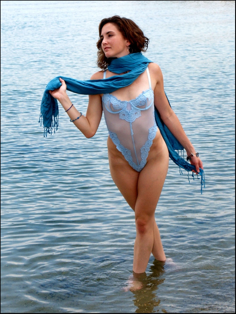 Female model photo shoot of Roxy Sala in A lake in South Carolina