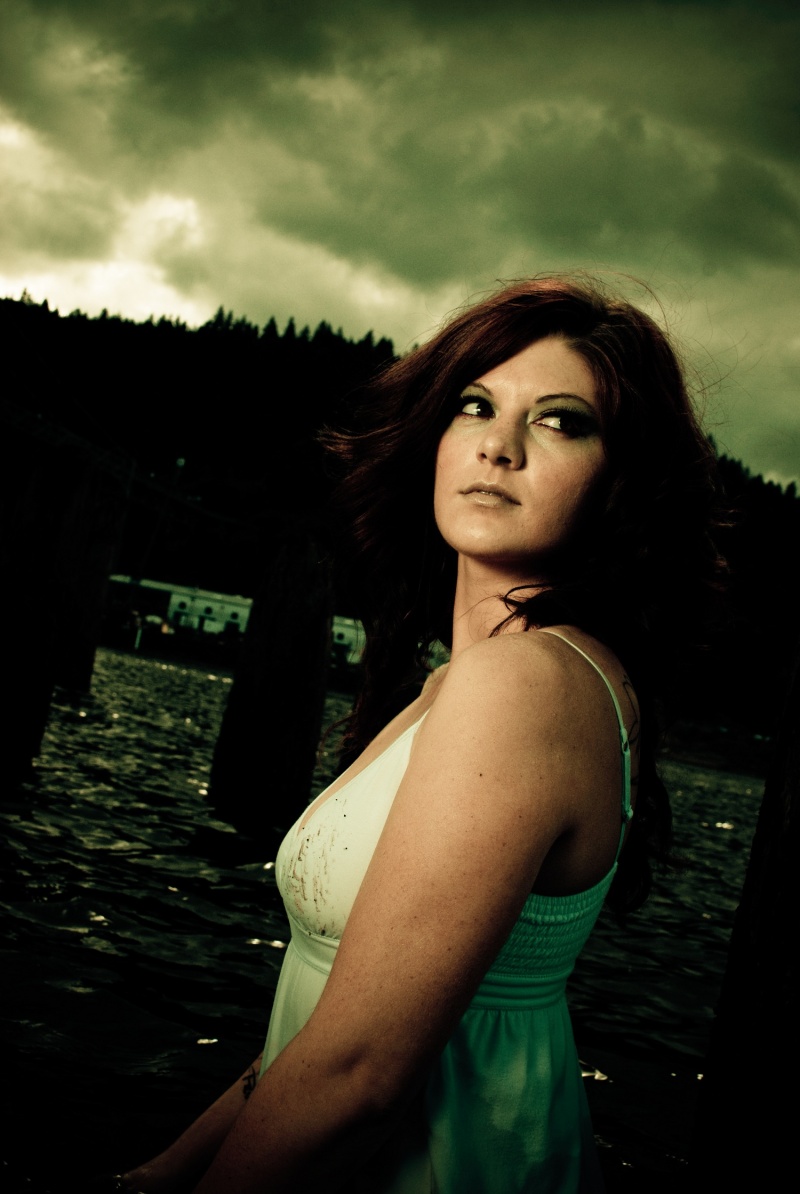 Male and Female model photo shoot of WeeksyPhotography  and Ashlee Husereau in Willamette River in Portland, Oregon