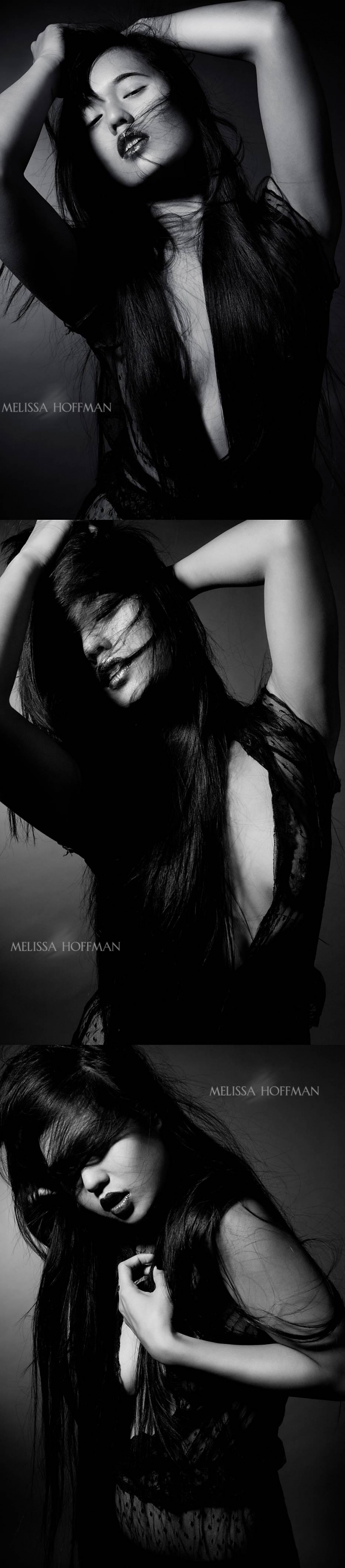 Female model photo shoot of Melissa Hoffman  in studio, makeup by Beauty by Cat 