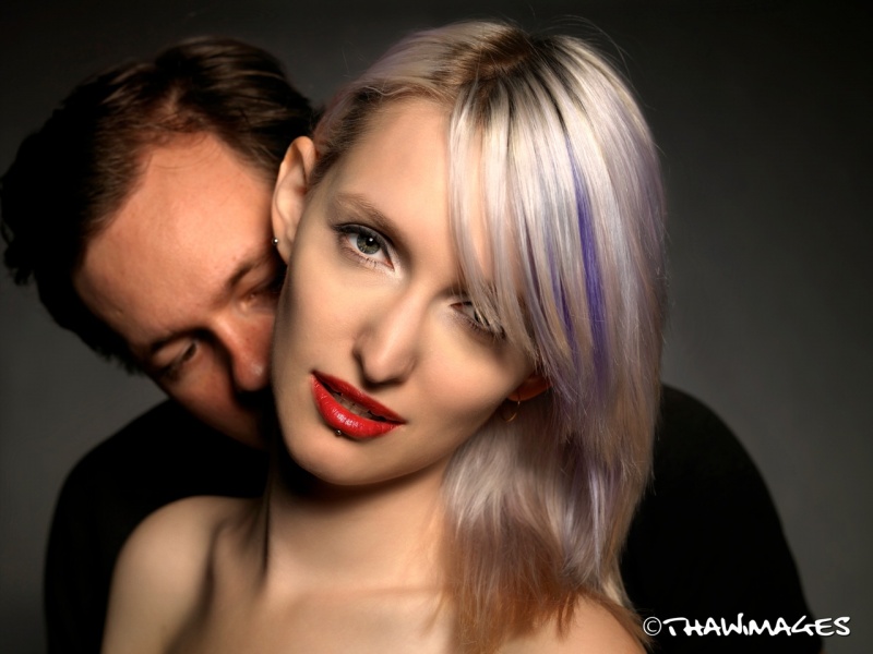 Female and Male model photo shoot of KateO and CyberneticZombie by thawimages