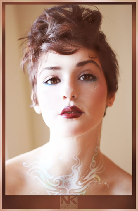 Female model photo shoot of MASHpit, body painted by Natasha Kudashkina