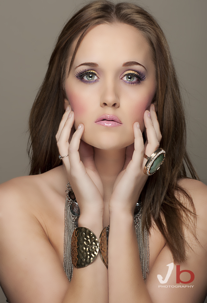 Female model photo shoot of AJay by J Bartlett, makeup by Keta Valte