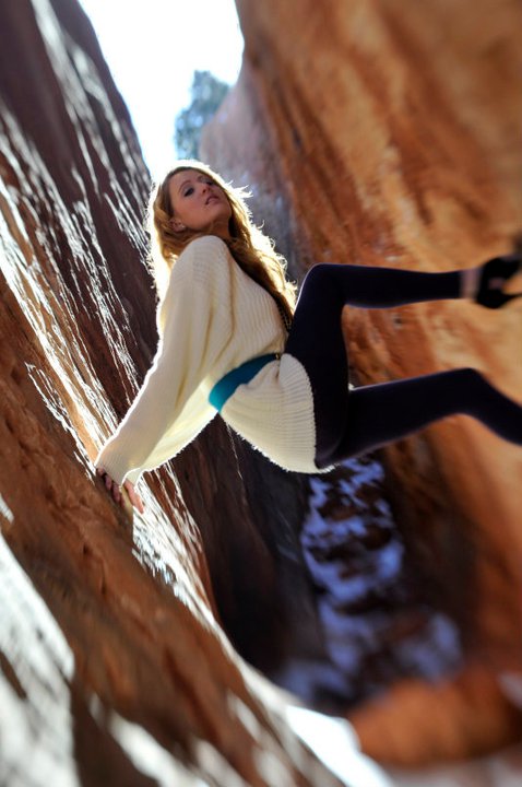 Female model photo shoot of Beccas Photography and Jordan Chantel in Garden of the Gods