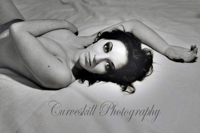Female model photo shoot of Stella silhouette by Curveskill