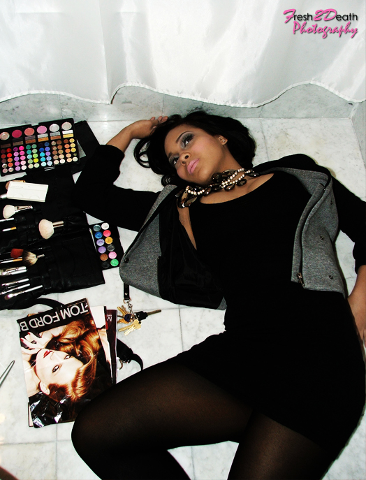 Female model photo shoot of Fresh2Death Photography in Manhattan Ny, makeup by makeup by keyana