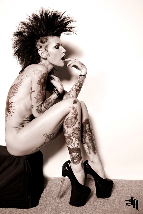 Female model photo shoot of Malice McMunn by JUSTICE HOWARD in Rebel Ink Magazine