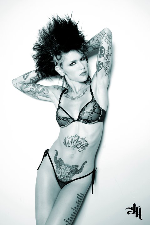Female model photo shoot of Malice McMunn by JUSTICE HOWARD in Rebel Ink Magazine