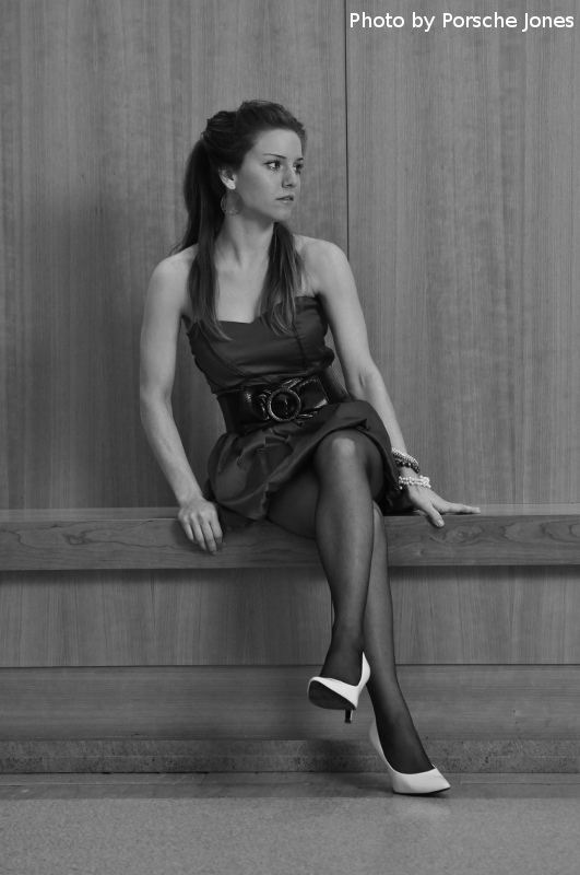 Female model photo shoot of Chantell Dawn in Lincoln Hall in Portland, Oregon