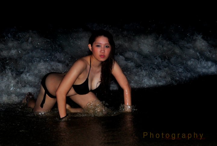 Female model photo shoot of Yu-kari in White beach PUERTO GALERA, MINDORO ISLANDS Philippines