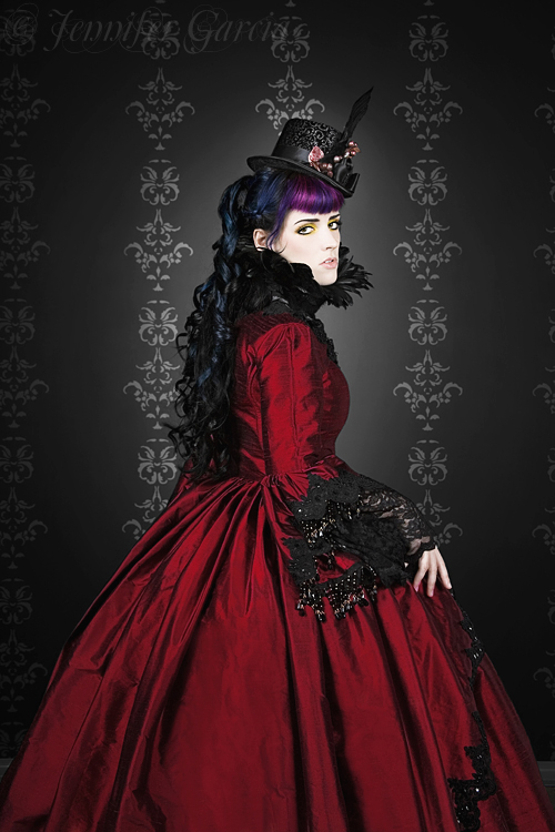 Female model photo shoot of RomanticThreads and Vampireleniore by Jennifer Garcia