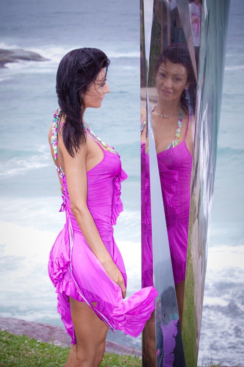 Female model photo shoot of Sport Bikini Lingerie in Sculptures by the sea