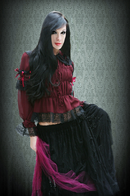 Female model photo shoot of x Rachel Elizabeth x by Envy - Art, clothing designed by Poison Sugar