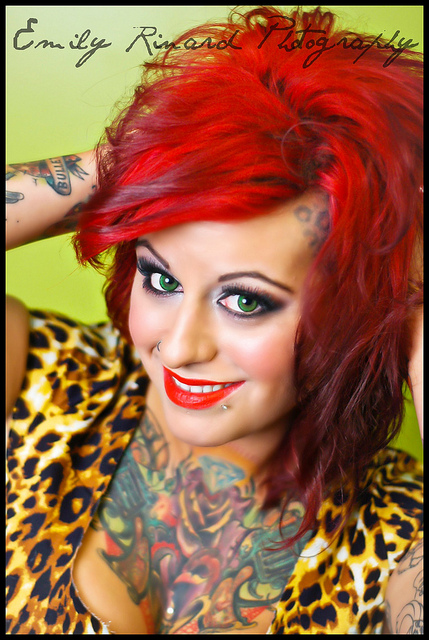 Female model photo shoot of Keshia Rose Moritz in Rock-A-Betties Chop Shop