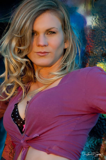 Female model photo shoot of Amber Hunter in Cadillac Ranch