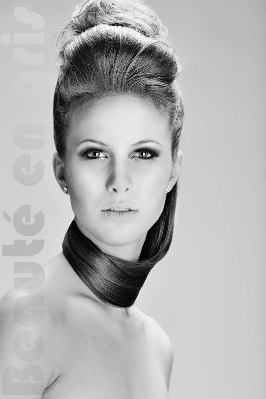 Female model photo shoot of Melanie Elkins by Monica True, hair styled by CLARI MOD MUA, makeup by Creative Artistry