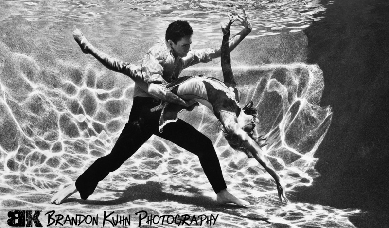 Male model photo shoot of Brandon Kuhn Photo in Underwater