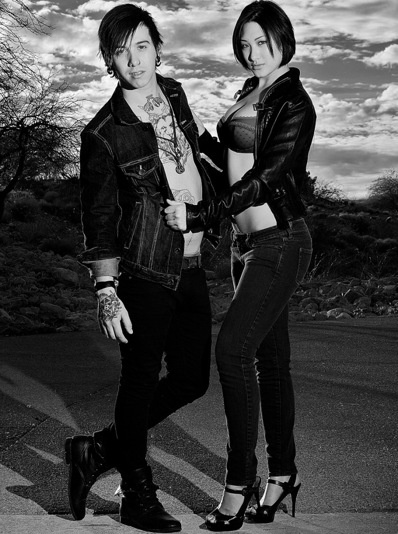 Male and Female model photo shoot of Diego M Perez and Katlin Lee by Michael Meza