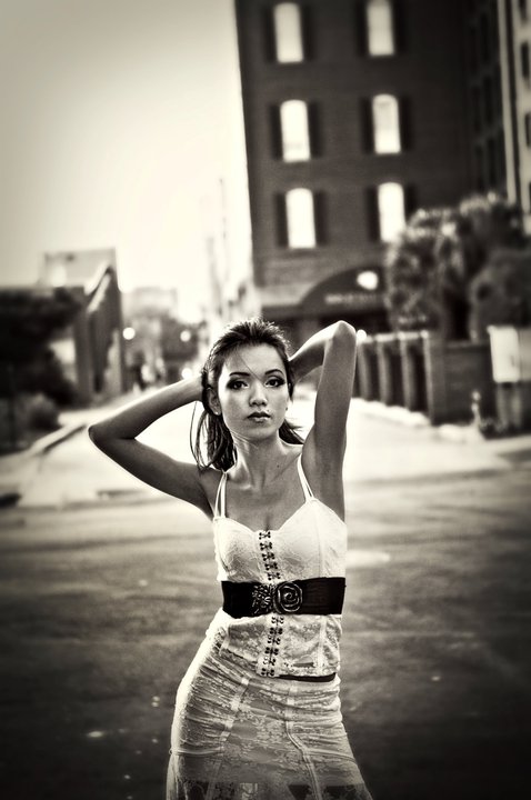 Female model photo shoot of Angel Tran by Diana Daley Photography in Downtown Savannah, makeup by MsRitaJanay