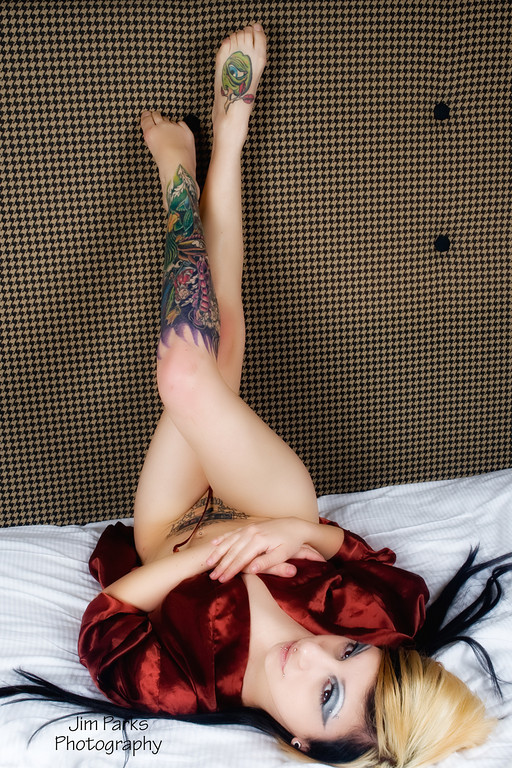Female model photo shoot of Dahlia de Vil by Jim Parks in The Citizen Hotel