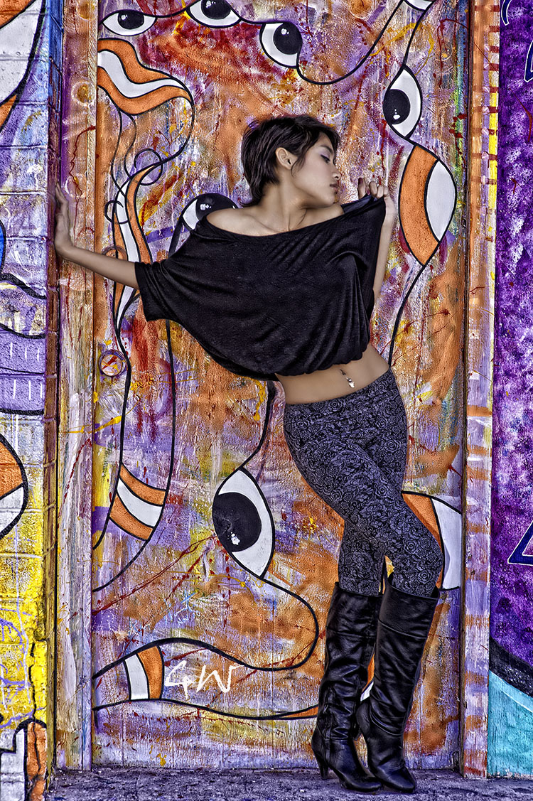 Female model photo shoot of Nikky-Mango in Brooks avenue studios