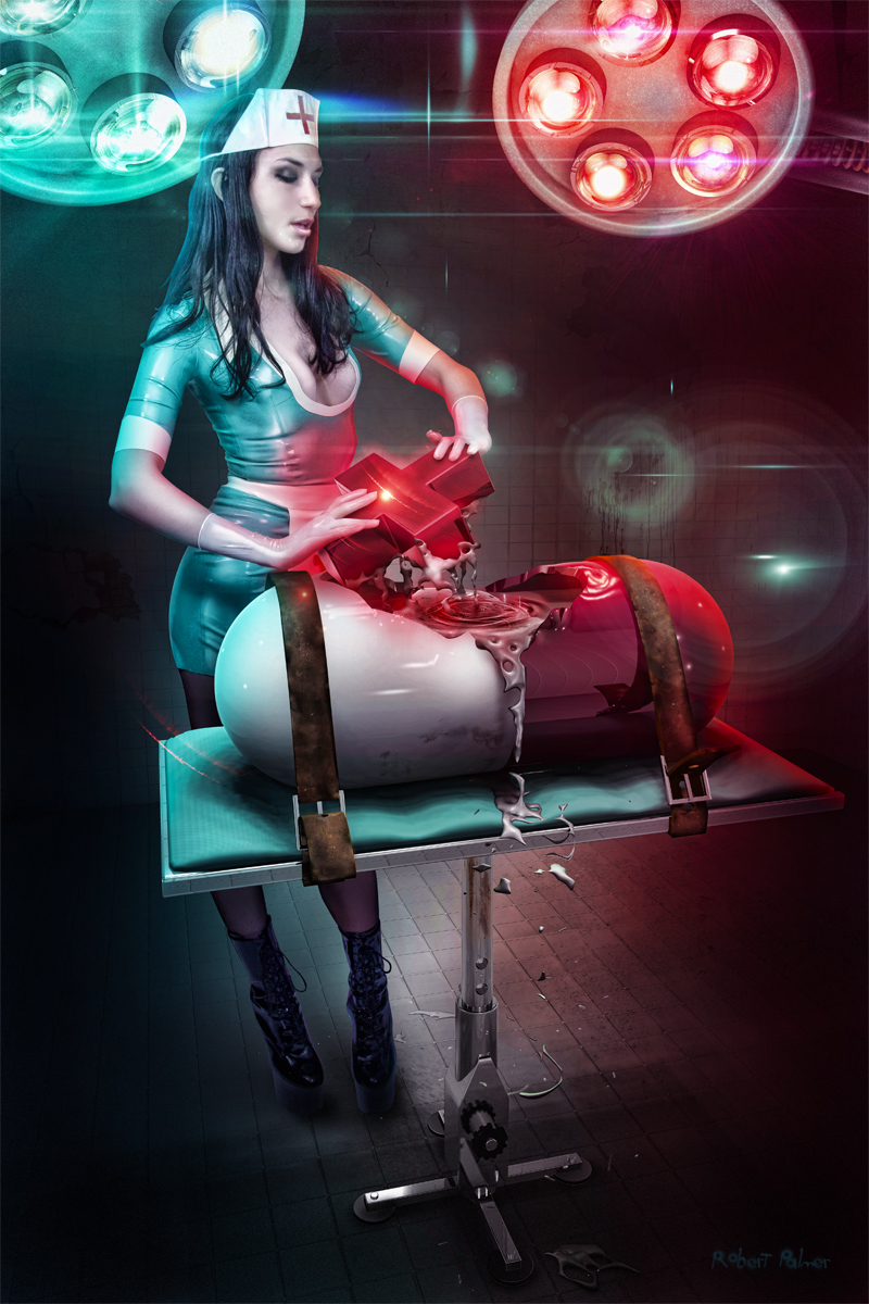 Female model photo shoot of Leahh in hospital, digital art by BobPalmer