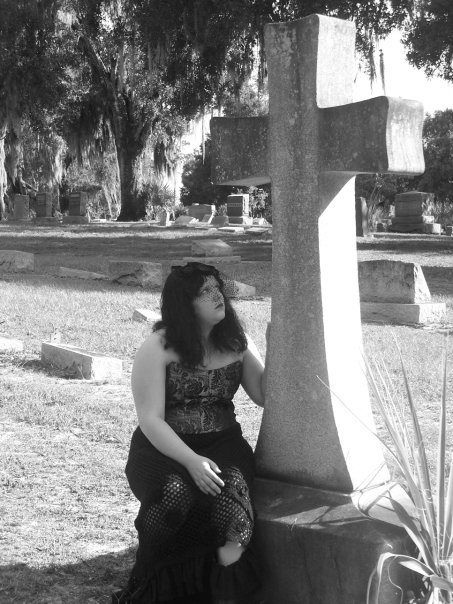 Female model photo shoot of Audrey Page and Sally Slaughter in Greenwood Cemetery Orlando Florida