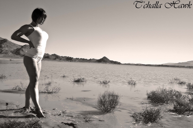 Female model photo shoot of Viveca Strong in Mohave Desert, CA