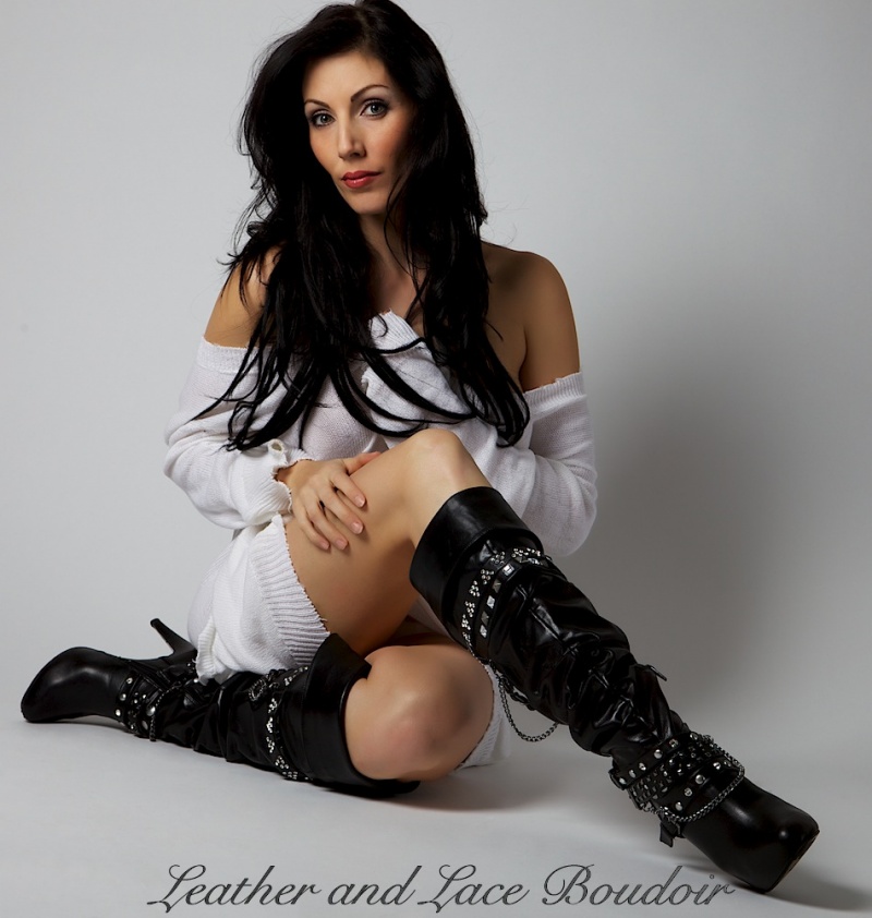 Male and Female model photo shoot of Leather-N-Lace Boudoir and Maria kent in Winter Park