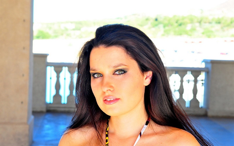 Female model photo shoot of ElizavetaRussia in Lake Las Vegas, makeup by LV Glow