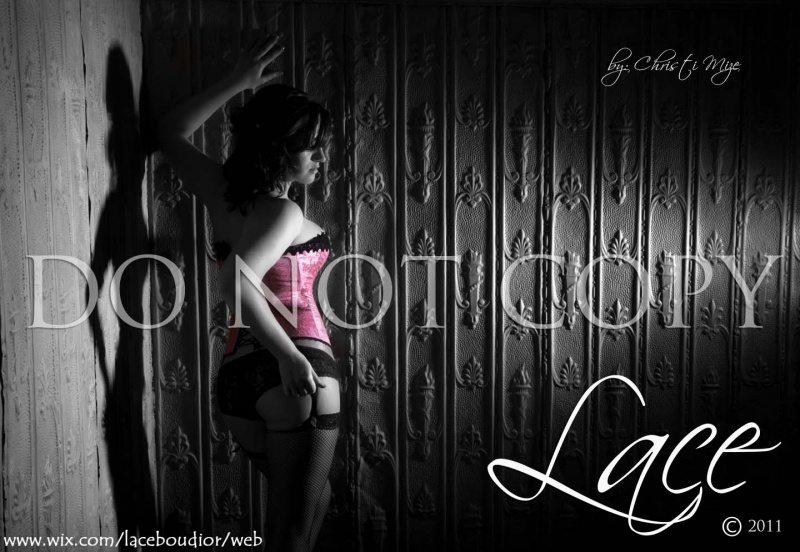 Female model photo shoot of LACE boudoir