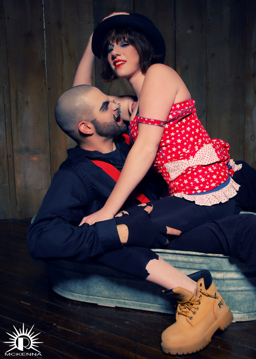 Male and Female model photo shoot of Boston Chuck and ShayElise77 by ReneeMckenna Photograpy in SOPHA-Manchester NH, makeup by Vicious Dezigns