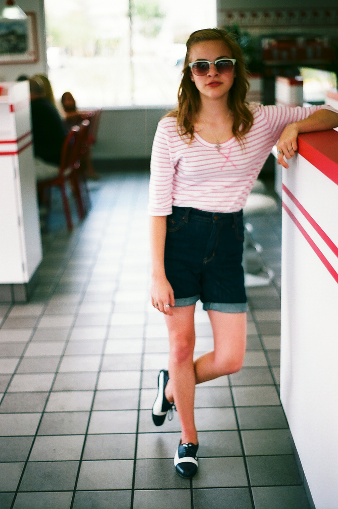 Female model photo shoot of Cassia Reed in In-n-out