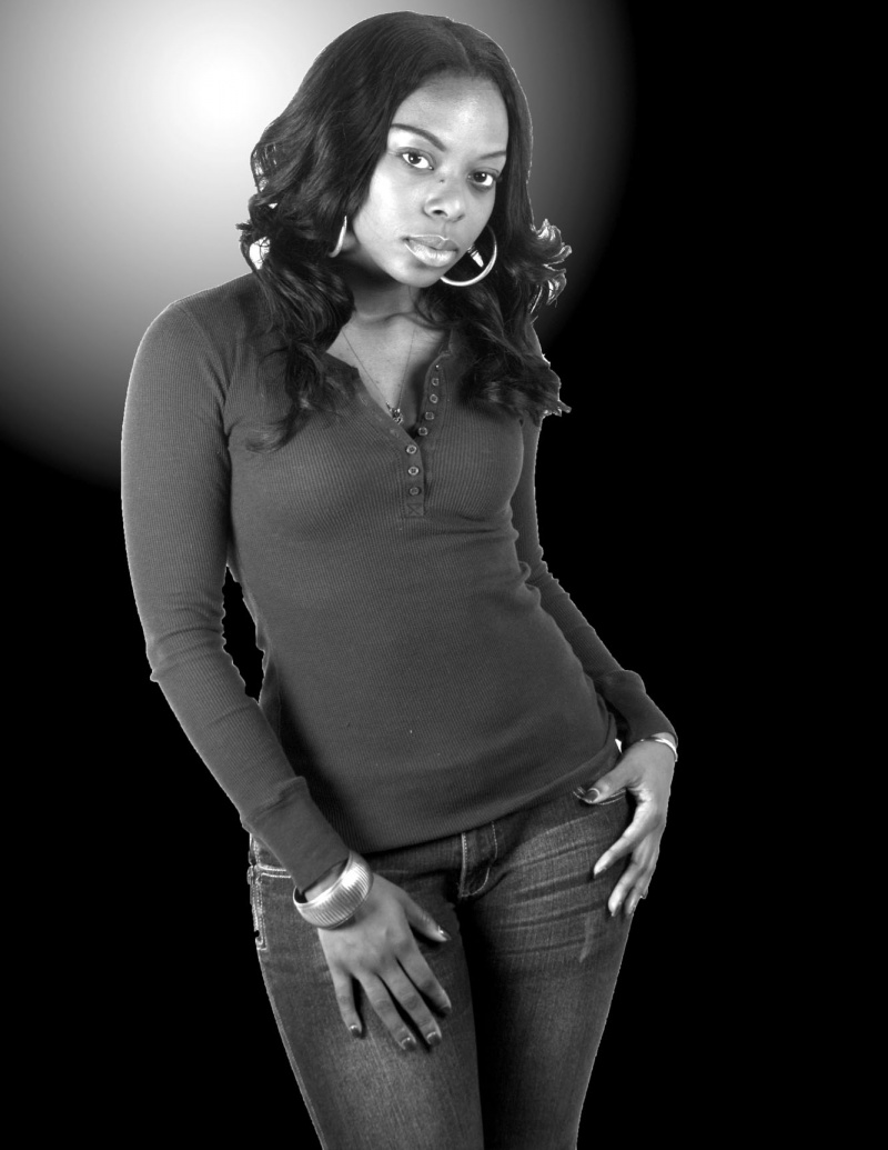 Female model photo shoot of JeNeka Bland in Studio