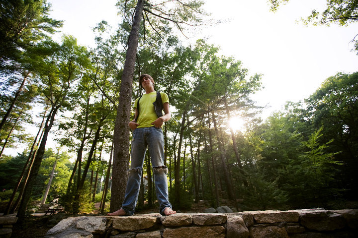 Male model photo shoot of James Campanale in Purgatory Chasm, Sutton, Mass