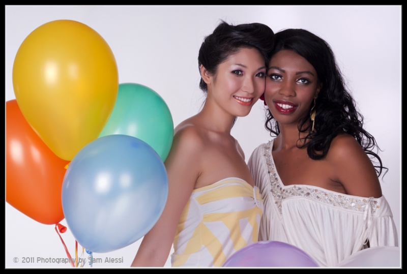 Male and Female model photo shoot of Sam_Sal, Jia-Li and Georgina O in Australia, makeup by LAM - MUA n hairstylish