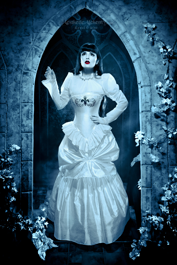 Female model photo shoot of Vampireleniore by Aesthetic Alchemy in Richland, WA, clothing designed by KMKDesigns