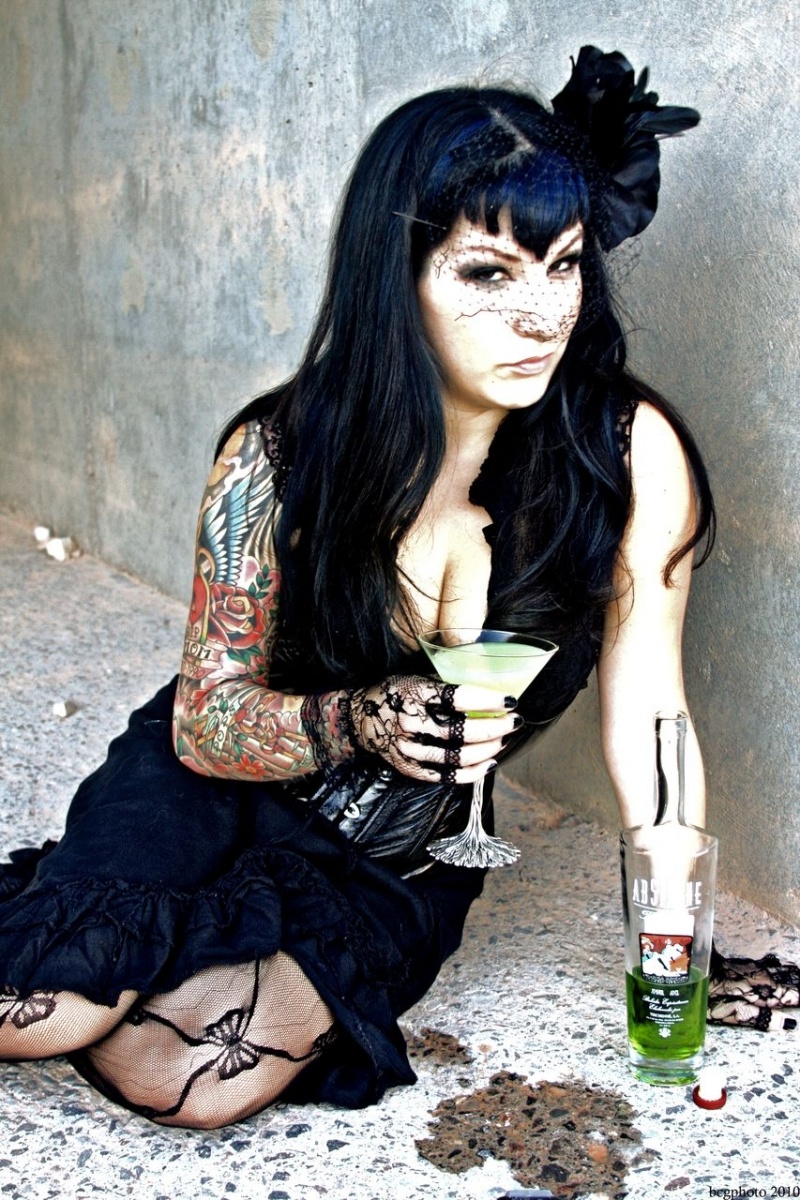 Female model photo shoot of Avalon Absinthe in lake mead