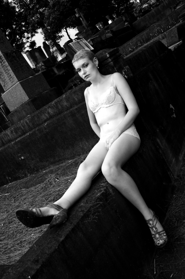 Female model photo shoot of Emily Gifkins in Toowong Cemetery.