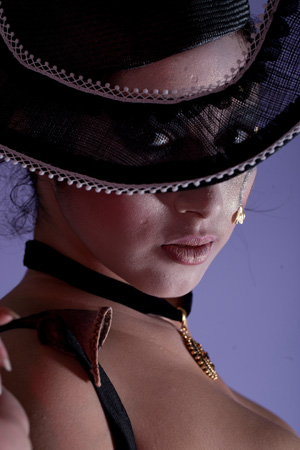 Female model photo shoot of Jodie Louise Millinery and Nattestid in Melbourne, makeup by Felicia Makeup Art