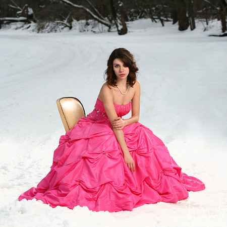Female model photo shoot of Courtney Lynn by Hawk Photography in Racine's Frozen River