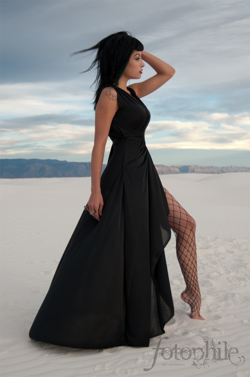 Female model photo shoot of Jelly Honey in White Sands