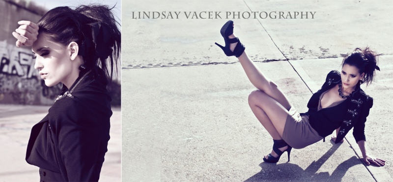 Female model photo shoot of lindsay vacek and Betzabe Arzola, makeup by Ashley Baclesse
