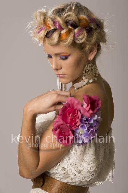 Female model photo shoot of Chantelle Beeching HMUA, hair styled by Chantelle Beeching HMUA, makeup by Brooke Munro